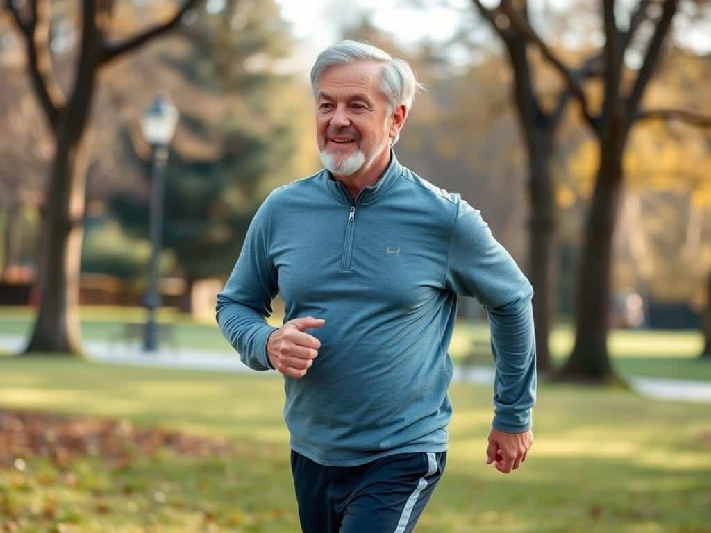 Person exercising outdoors to help reduce blood pressure