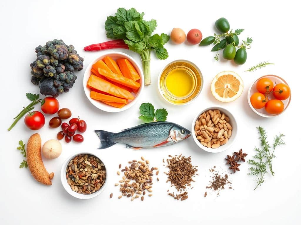 Anti-inflammatory foods arranged in categories