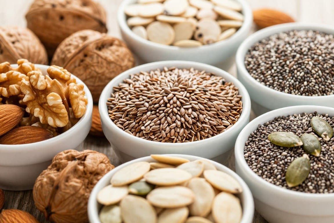 Various nuts and seeds beneficial for insulin resistance diet