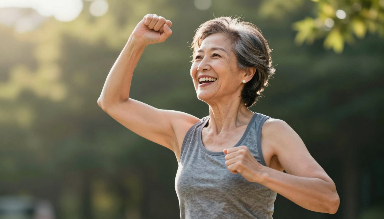 Energetic person enjoying life after following a mitochondrial health diet Energetic person enjoying life after following a mitochondrial health diet