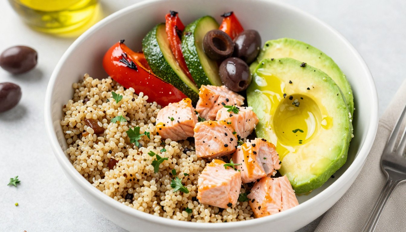 Mediterranean Energy Bowl recipe that supports a mitochondrial health diet Mediterranean Energy Bowl recipe that supports a mitochondrial health diet