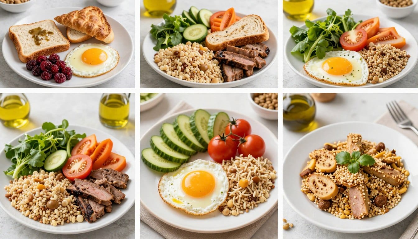 Mediterranean diet meals throughout the day