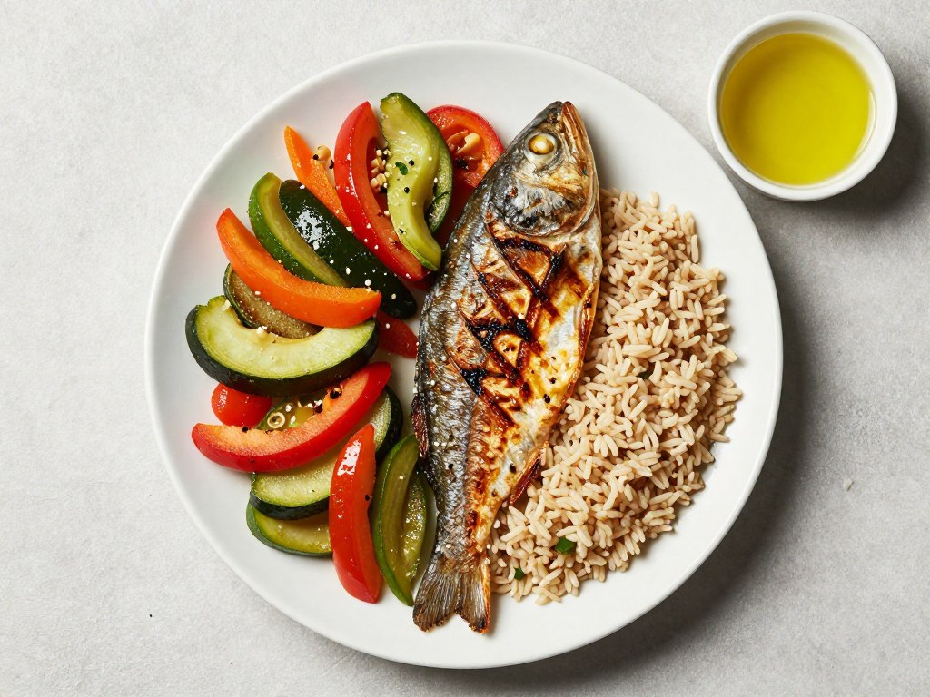 mediterranean diet portion control visual guide