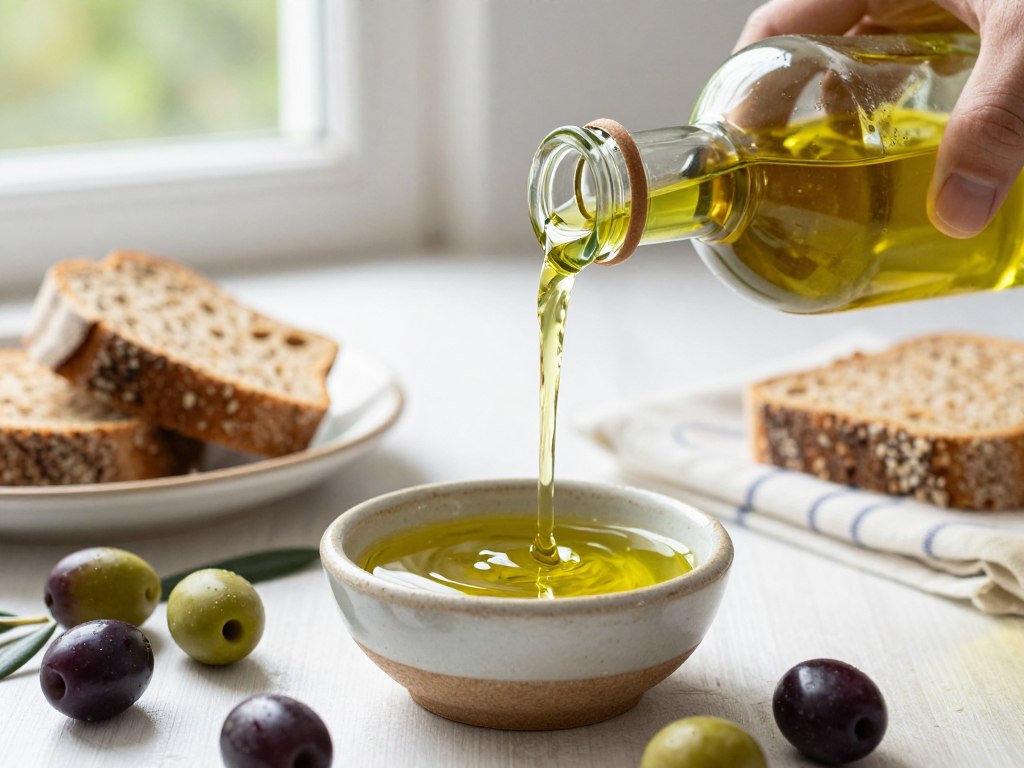 olive oil and blood sugar control concept